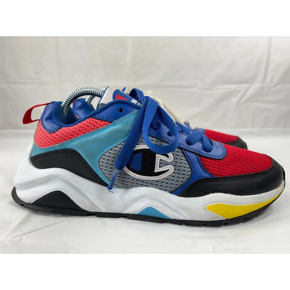 Champion Mens 93 Eighteen SP Color Block Sneaker Black Multi Size 8